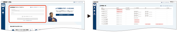 3.�o�^�����������烁�[���A�h���X�ƃp�X���[�h����͂��ă��O�C�����܂�