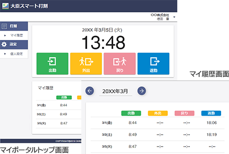 マイポータル画面