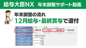 年末調整の流れ「12月給与・最終賞与で還付」